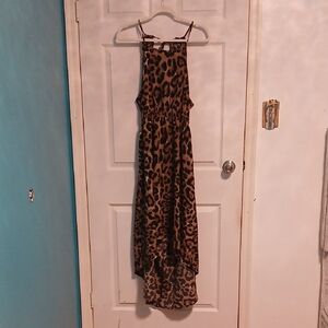 Backless Elegant Leopard Dress